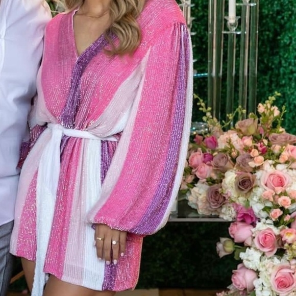 Retrofete Gabrielle pink dress - Picture 2 of 2